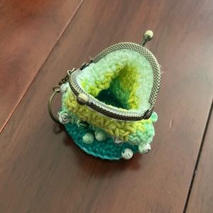 Handmade crocheted coin purse